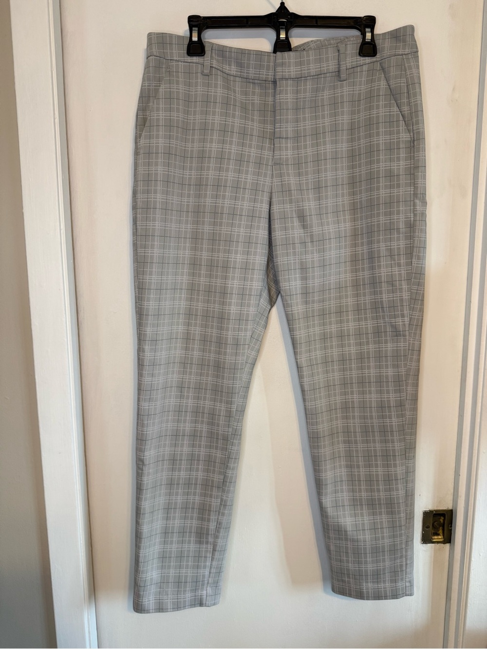 Liverpool Los Angeles Gray Plaid Ankle Trousers / Pants Size 12 - Picture 2 of 9